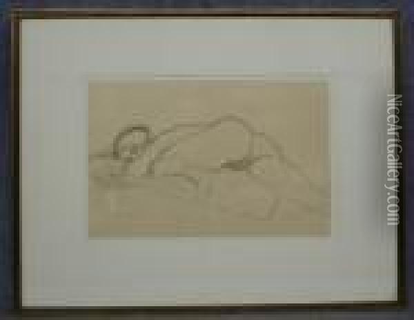 Estudio Erotico De Mujer Desnuda Oil Painting - Gustav Klimt