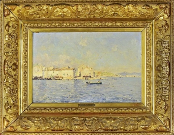 Port Meridional Oil Painting - Julien Gustave Gagliardini