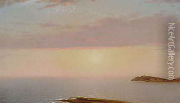 Sunset Oil Painting - John Frederick Kensett