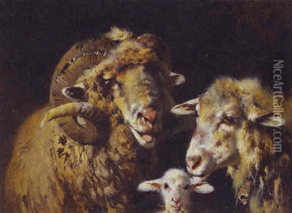 The Ram's Family Oil Painting - Otto Friedrich Gebler