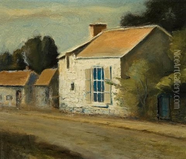 Francois Millet's Studio At Barbizon, France Oil Painting - John A. Hammond