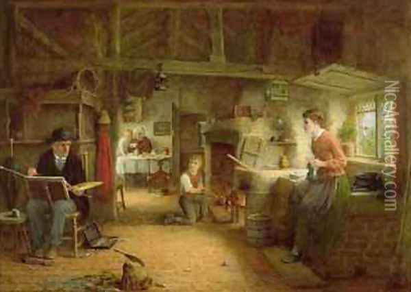 The Artists Visit Oil Painting - Frederick Daniel Hardy