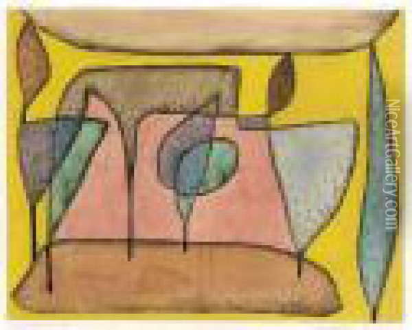 Marchen Baume Oil Painting - Paul Klee
