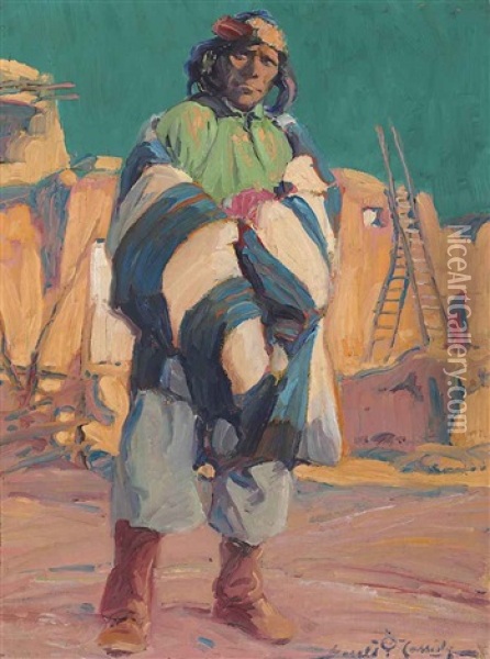 Jemez Indian Oil Painting - Gerald Cassidy