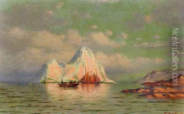 Fishing Boats on the Coast of Labrador Oil Painting - William Bradford