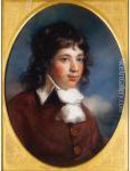 Portrait Of De Lynes Gregory As A Boy Oil Painting - John Russell