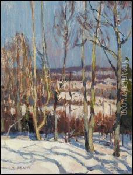Trees In Winter Oil Painting - John William Beatty