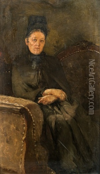 Mutter Des Kunstlers Oil Painting - Josef Engelhart