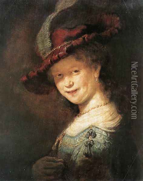 Portrait of the Young Saskia 1633 Oil Painting - Rembrandt Van Rijn