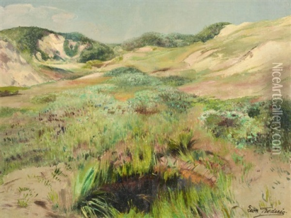 Dunes A Heist-sur-mer Oil Painting - Leon Frederic
