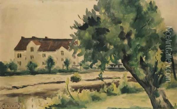From The Suburbs Oil Painting - Zdenek Rykr
