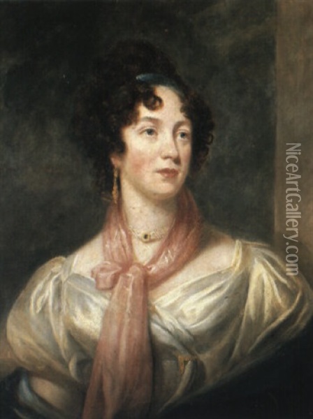 Portrait Of Miss Pakenham Oil Painting - Martin Cregan