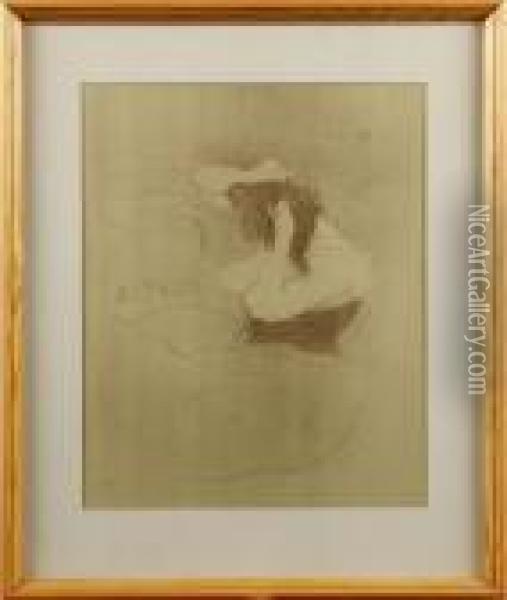 Kvinna Som Kammar Haret Oil Painting - Henri De Toulouse-Lautrec