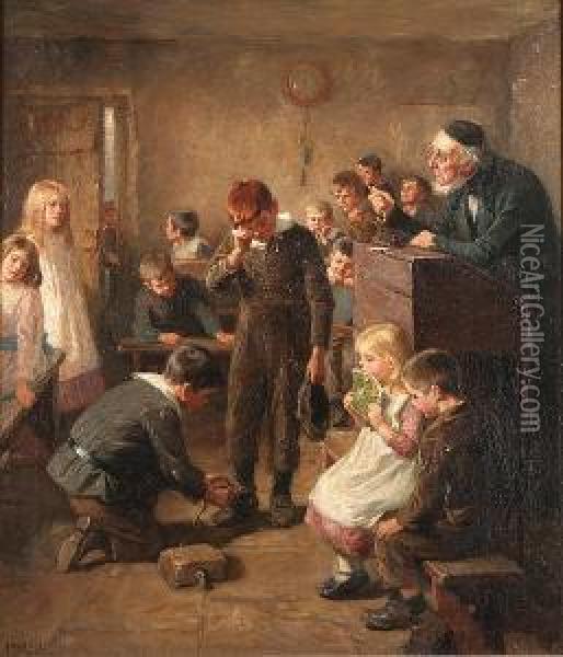 The Truant's Log Oil Painting - Ralph Hedley