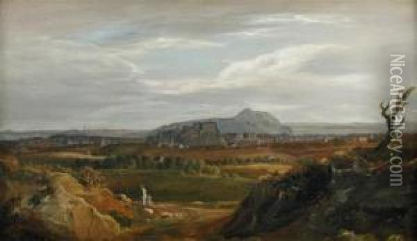 Edinburgh From The Glasgow Road Oil Painting - Horatio McCulloch