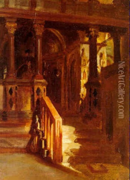 Interior Of St. Mark's, Venice Oil Painting - Lord Frederic Leighton