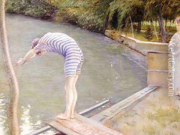 Bathers Banks Of The Yerres Oil Painting - Gustave Caillebotte