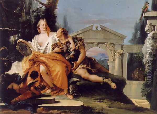 Rinaldo and Armida 2 Oil Painting - Giovanni Battista Tiepolo