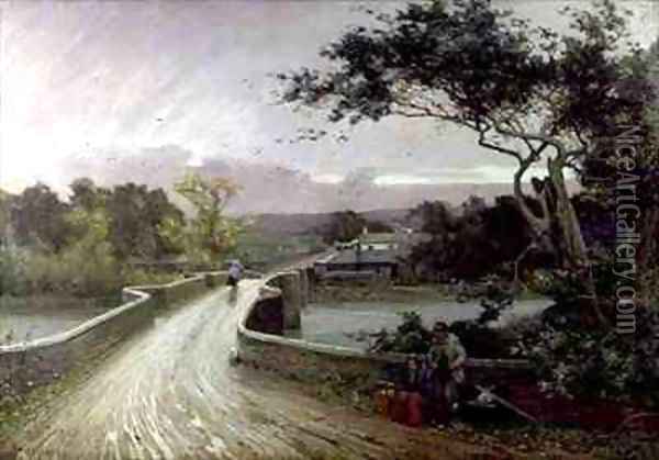 Newby Bridge Windermere Oil Painting - Sir Alfred East