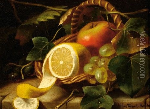 Still Life Of Fruits Oil Painting - Helen Hamburger