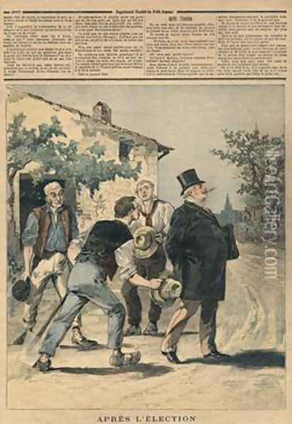 After the election illustration from Le Petit Journal Supplement Illustre 2nd September 1893 Oil Painting - Henri Meyer