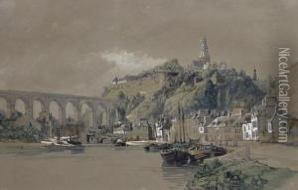 Dinant On The Meuse Oil Painting - George Clarkson Stanfield