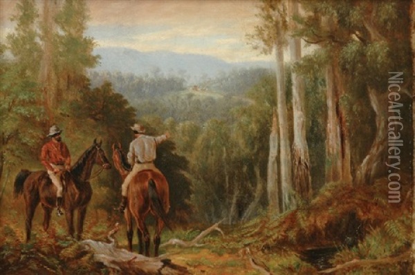 The Bushrangers Oil Painting - Frederick Woodhouse Sr.