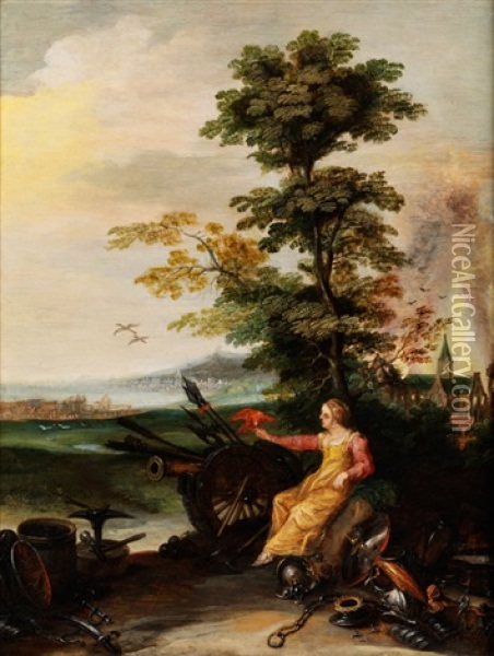 Allegorie Des Friedens Oil Painting - Jasper van der Laanen
