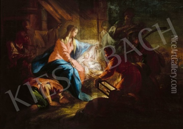 Adoration Of The Shepherds Oil Painting - Giovanni Battista Tiepolo