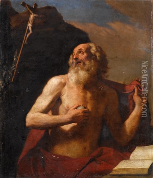 The Penitent Saint Jerome Oil Painting -  Guercino