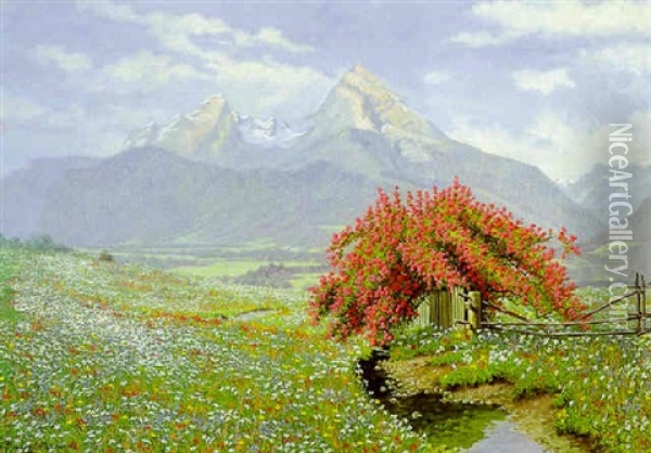 Watzmann Oil Painting - Philipp Graf