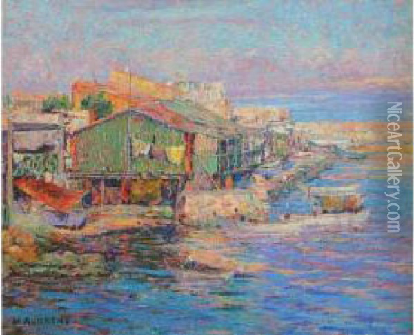 Lavoir Pres De Marseille Oil Painting - Henri Aurrens