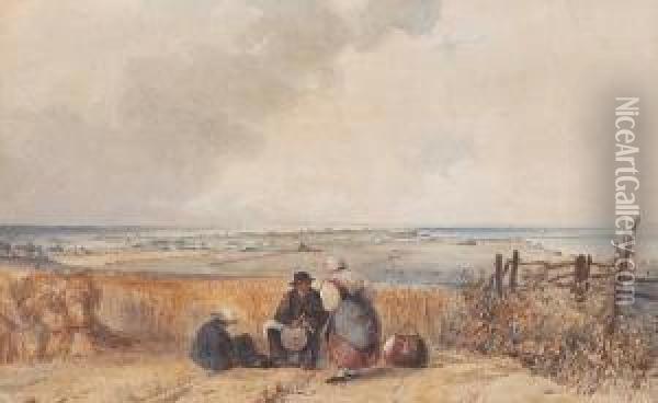 Haymakers Resting In A Field Near Testcombe Oil Painting - William Turner