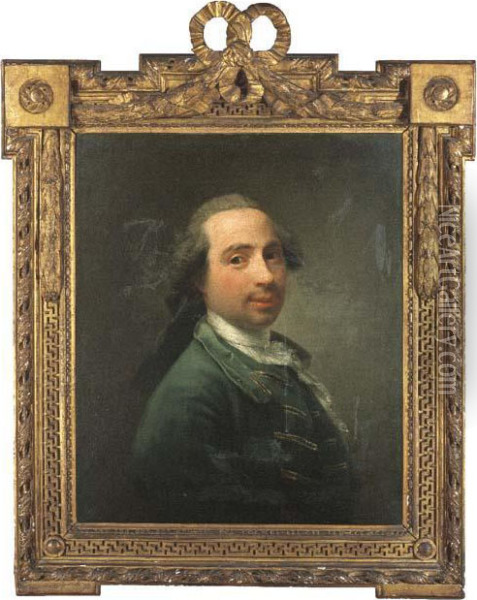 Portrait Of A Man, Said To Be The Artist Oil Painting - Jean Martial Fredou