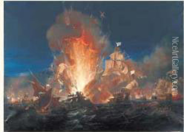 La Bataille D'aboukir, 1er Aout 
1778 : Le Vaisseau Amiral Francais 