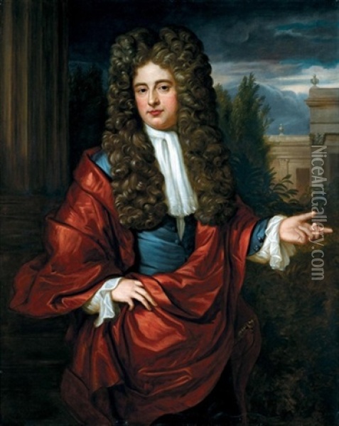 Portrait Of A Gentleman Oil Painting - John Kerseboom