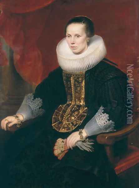 Portrait of a Lady Oil Painting - Cornelis De Vos