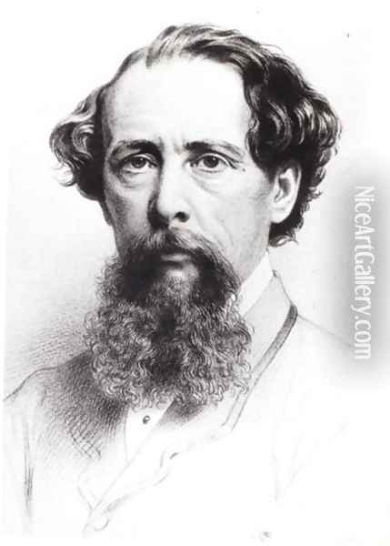Portrait of Charles Dickens (1812-70), 1861 Oil Painting - Wathen, James