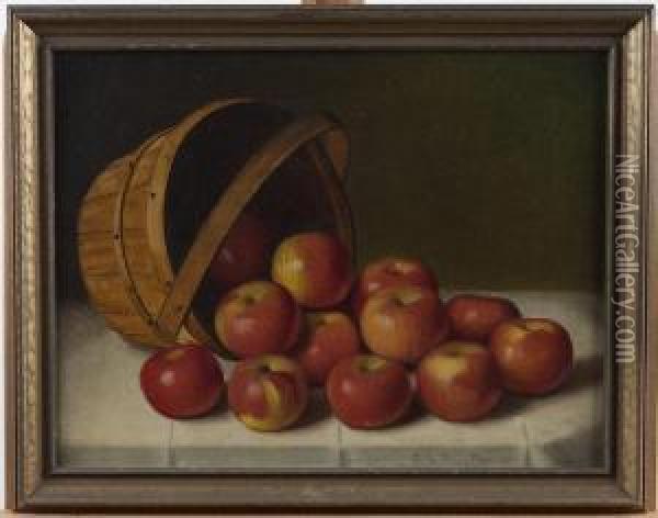Basket Of Apples Oil Painting - Austin C. Wooster