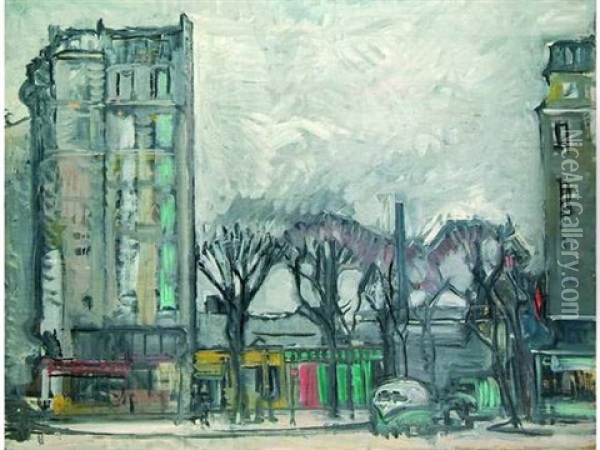 Avenue Parisienne (les Gobelins, Avenue Du Maine) Oil Painting - Orazio Orazi
