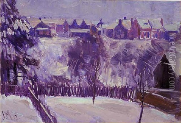 Toronto In Winter Oil Painting - James Edward Hervey MacDonald
