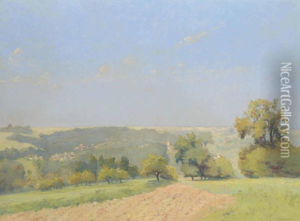 Dans La Vallee A Nesles Oil Painting - Fernand Quignon