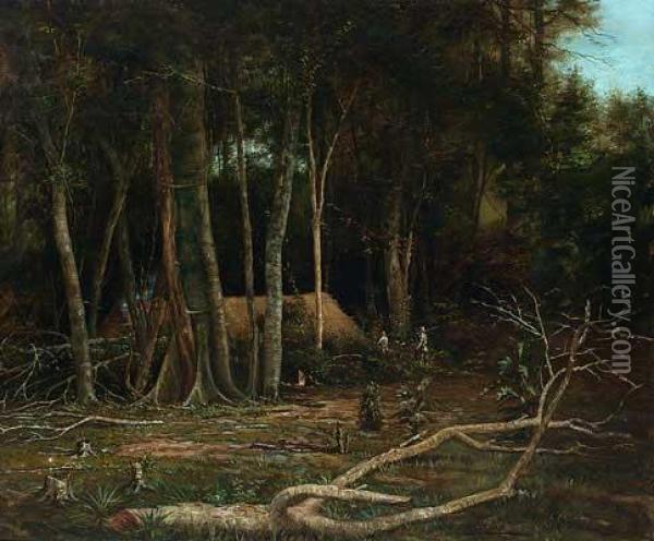 Floresta Oil Painting - Benedito Calixto De Jesus
