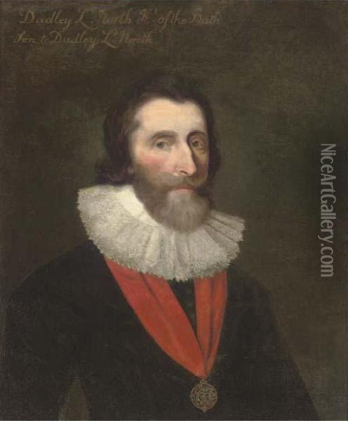Portrait Of Dudley Oil Painting - Daniel Mytens