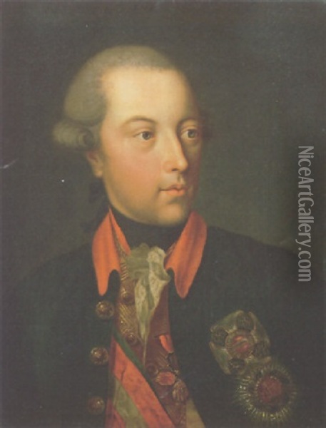 Portrait Of Joseph Ii, Emperor Of Austria Oil Painting - Joseph Hickel