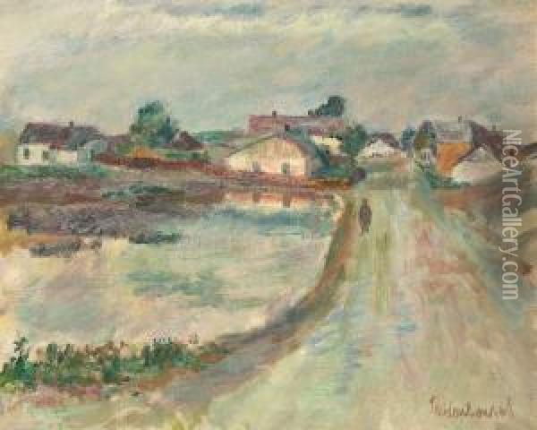 Way To A Village Oil Painting - Efarim I Menasze Seidenbeutel