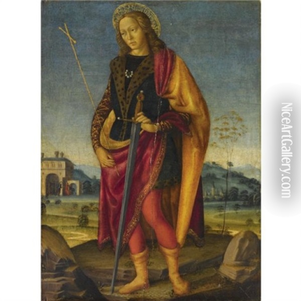 Sant'ansano Oil Painting - Fiorenzo di Lorenzo