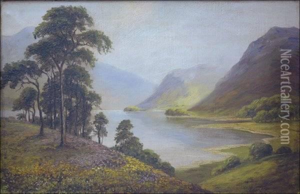 Mountain Landscape Oil Painting - Evans John A.