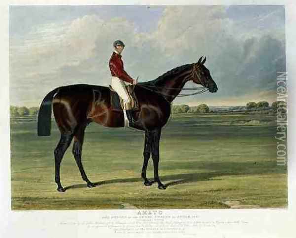 Amato the Winner of the Derby Stakes at Epsom Oil Painting - John Frederick Herring Snr