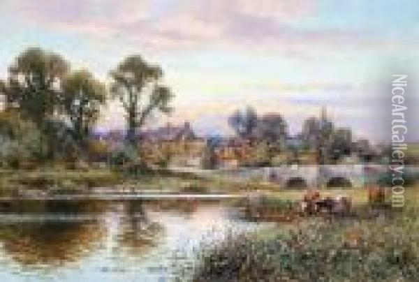 Iford Bridge Oil Painting - Alfred Augustus Glendening